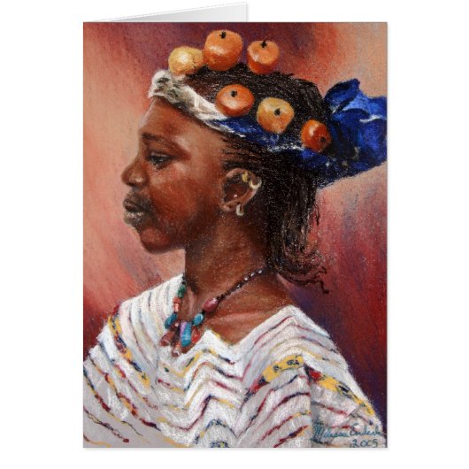 Fulani Amber Bead Girl Cards (Front)