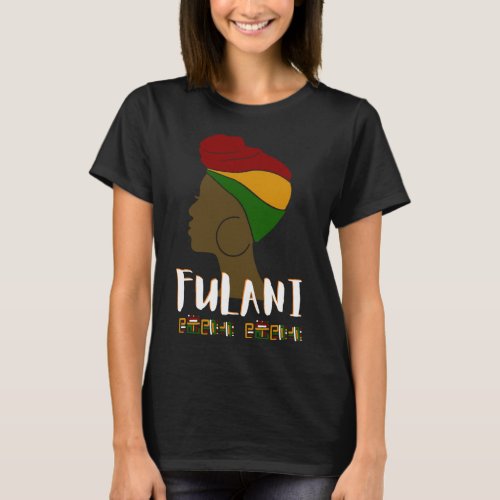 Fulani Girl Guinea Flag African Diaspora T_Shirt