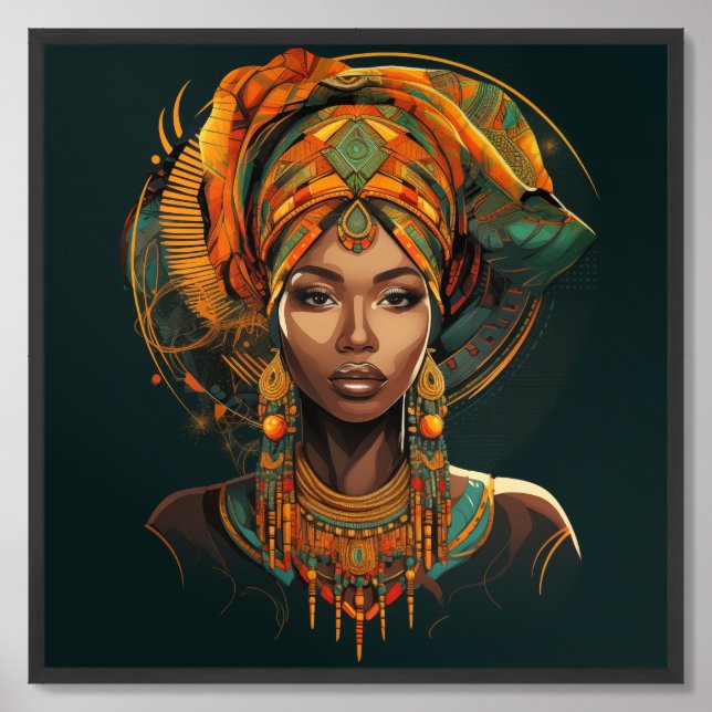 Fulani Radiance Framed Art (Framed Front)