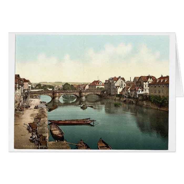 Fulda Bridge, Cassel (i.e., Kassel), Hesse Nassau, Cards
