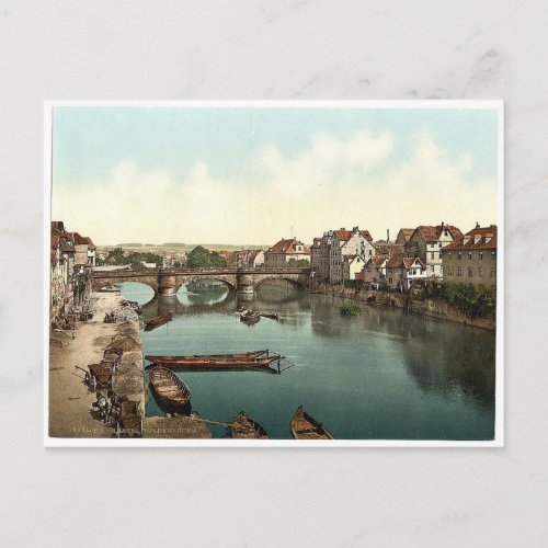 Fulda Bridge Cassel ie Kassel Hesse_Nassau Postcard