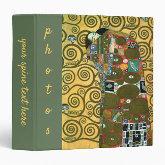 Fulfillment aka The Embrace by Gustav Klimt 3 Ring Binder