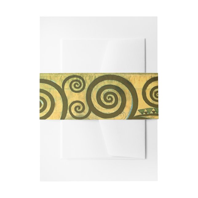 Fulfillment aka The Embrace by Gustav Klimt Invitation Belly Band (Front Example)