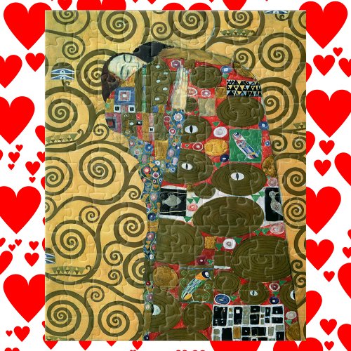 Fulfillment aka The Embrace by Gustav Klimt Jigsaw Puzzle