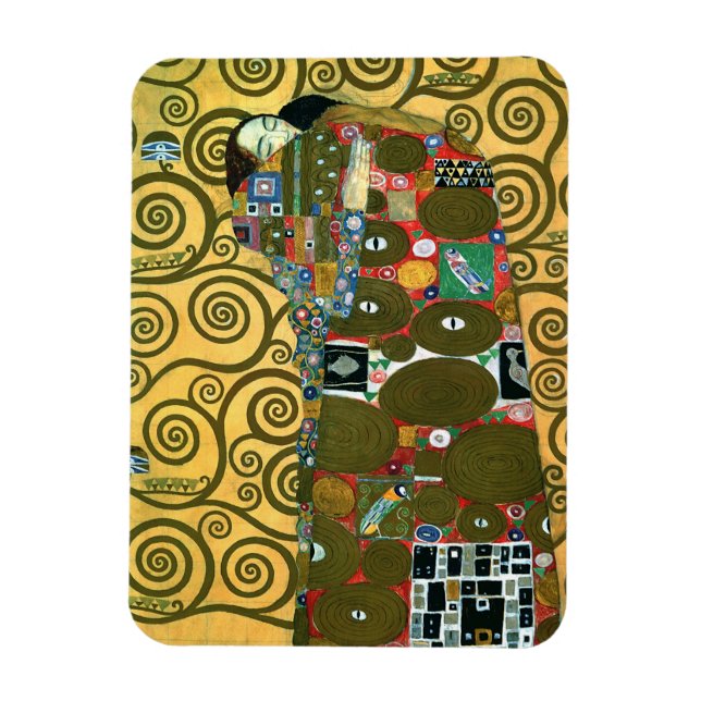 Fulfillment aka The Embrace by Gustav Klimt Magnet (Vertical)