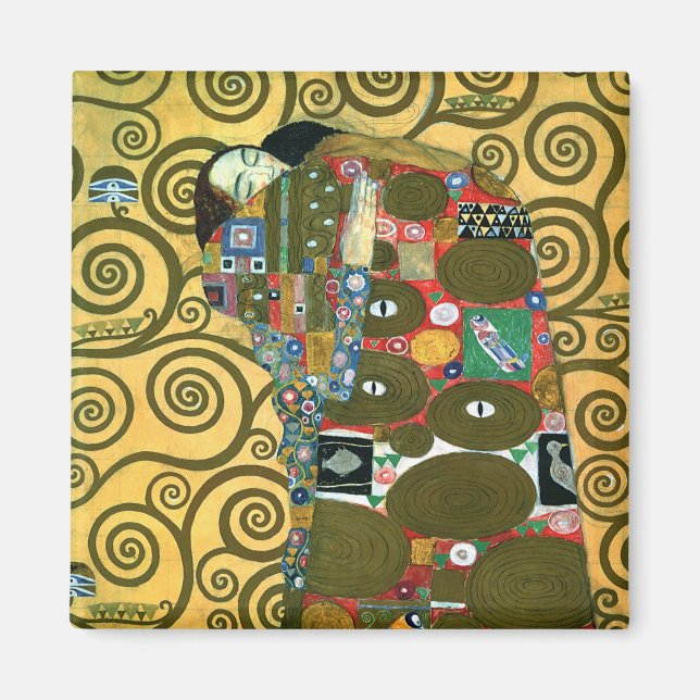 Fulfillment aka The Embrace by Gustav Klimt Magnet (Front)
