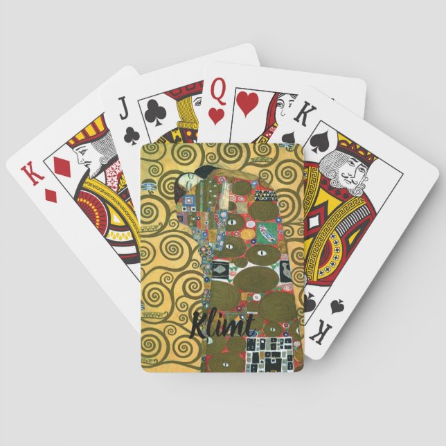 Fulfillment aka The Embrace by Gustav Klimt Poker Cards (Back)