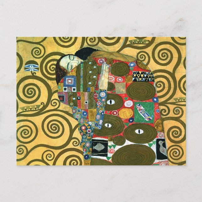 Fulfillment aka The Embrace by Gustav Klimt Postcard (Front)