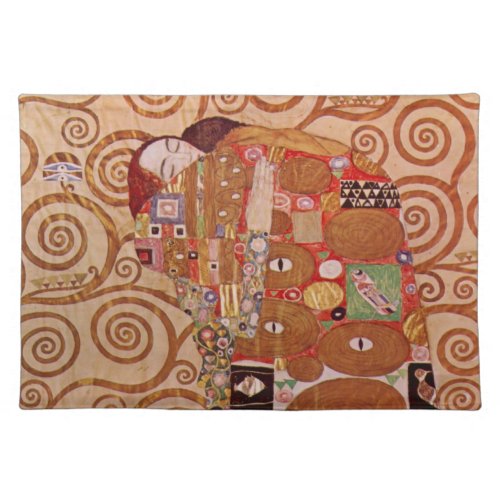 Fulfillment by Gustav Klimt Vintage Art Nouveau Cloth Placemat