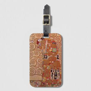 Fulfillment by Gustav Klimt, Vintage Art Nouveau Luggage Tag