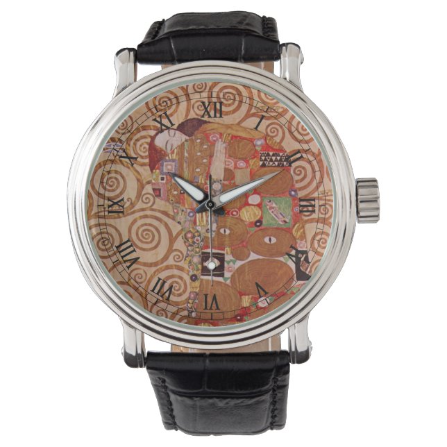 Fulfillment by Gustav Klimt, Vintage Art Nouveau Watch (Front)