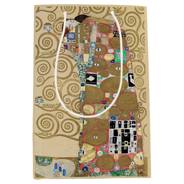 Fulfillment, Gustav Klimt  Medium Gift Bag (Front)