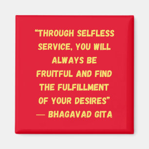 Fulfillment Of Your Desires Bhagavad Gita Magnet