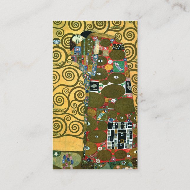Fulfillment (The Embrace) by Gustav Klimt Wedding Enclosure Card (Front)