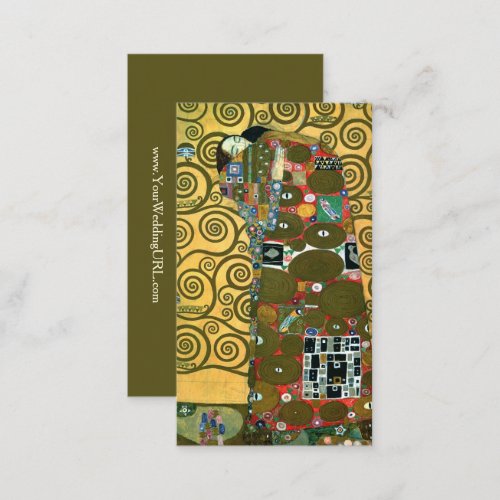 Fulfillment The Embrace by Gustav Klimt Wedding Enclosure Card