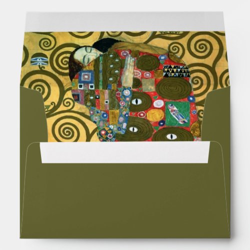 Fulfillment The Embrace by Gustav Klimt Wedding Envelope