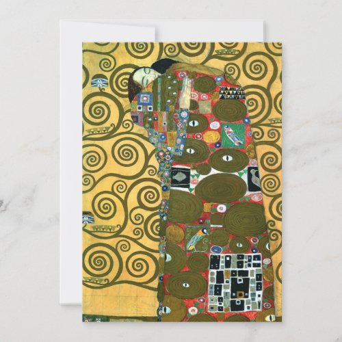 Fulfillment The Embrace by Gustav Klimt Wedding Invitation