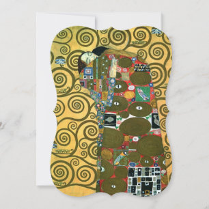 Fulfillment (The Embrace) by Gustav Klimt Wedding Invitation