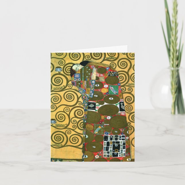 Fulfillment (The Embrace) by Gustav Klimt Wedding Thank You Card (Front)