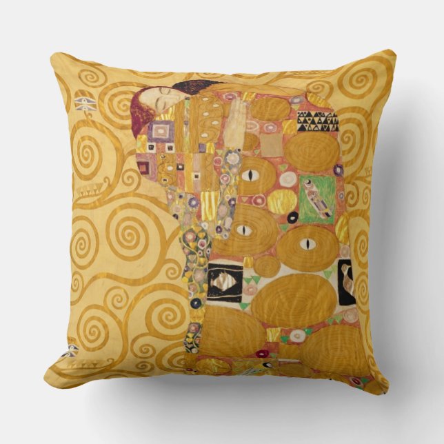 Fulfilment (Stoclet Frieze) c.1905-09 Throw Pillow (Front)