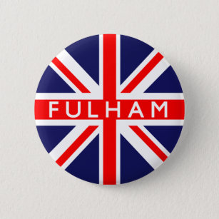 Fulham : British Flag Pinback Button