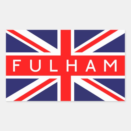 Fulham  British Flag Rectangular Sticker