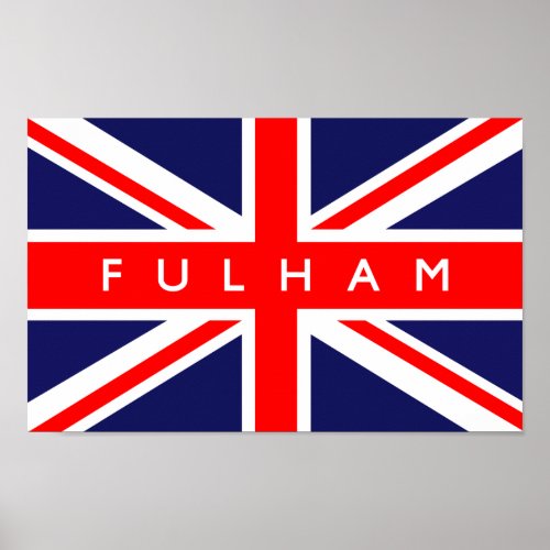 Fulham UK Flag Poster