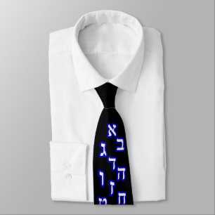 Full 22 Letter Alef-Beis Neck Tie