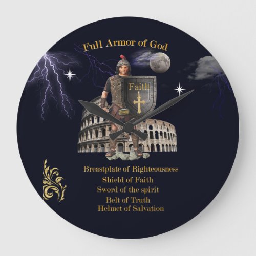 Full Armor of GOD Large Clock