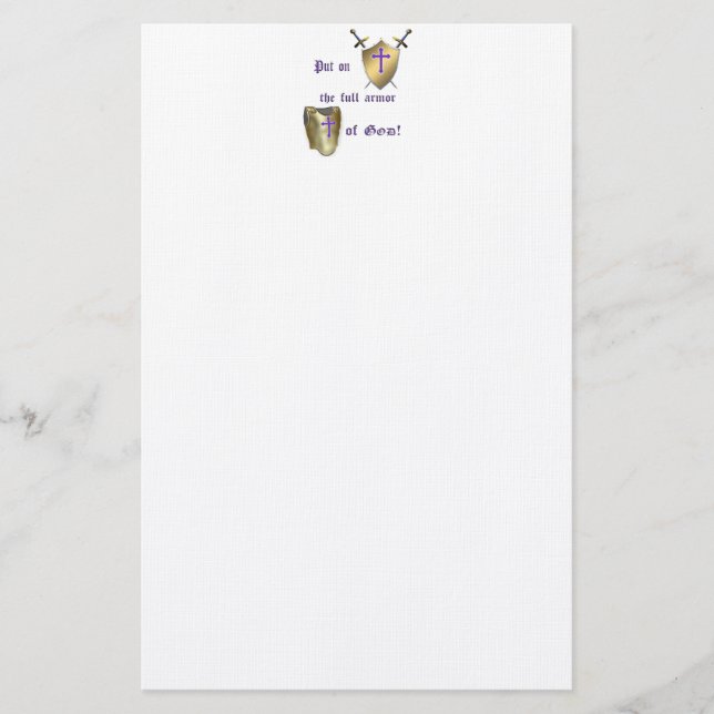Full Armor of God Stationery (Front)