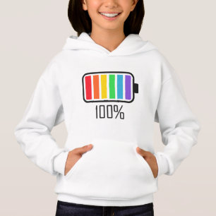 Full Battery Rainbow Battery Hoodie – Colorful