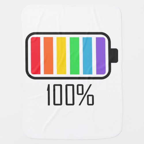 Full battery rainbow colors baby blanket