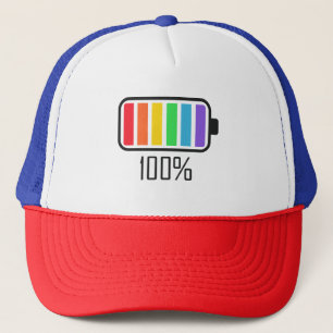 Full battery rainbow colors trucker hat