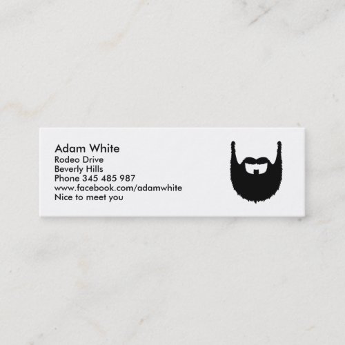 Full beard business card template