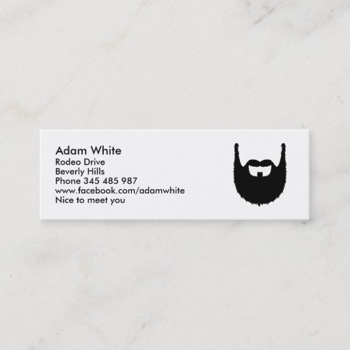 Customizable Full beard business card template