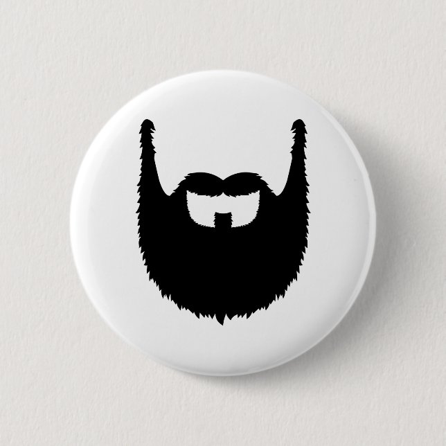 Full beard pinback button (Front)