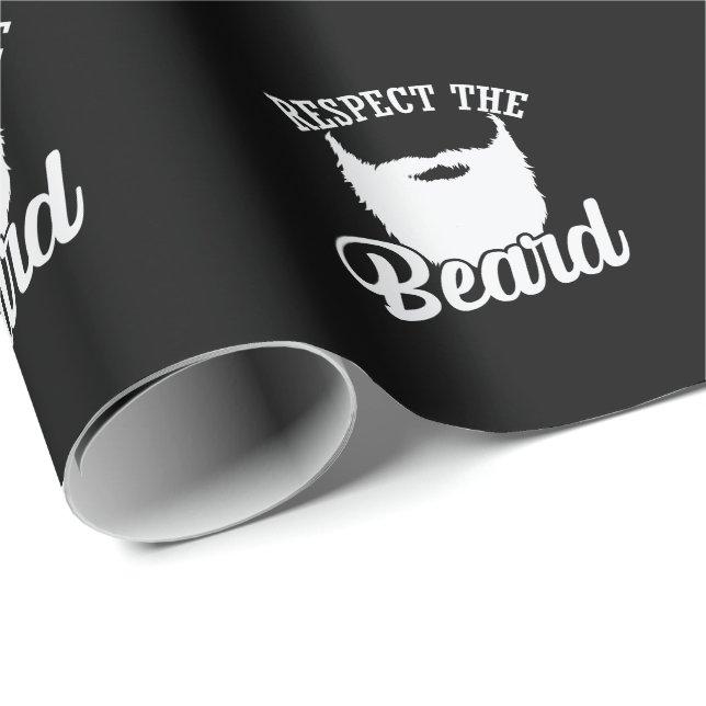 Full beard "Respect the Beard" Wrapping Paper (Roll Corner)