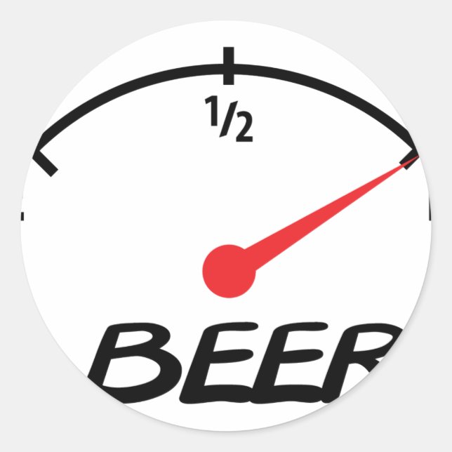 full beer level icon classic round sticker (Front)