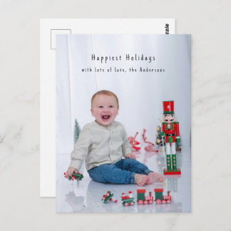 Full Bleed Minimal Photocard Simple Holiday Postcard