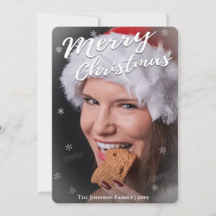 Full Bleed One Photo Christmas Greeting Card