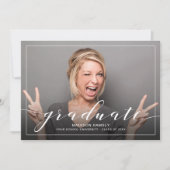 Full Bleed Photo Graduation Announcement and Party (Front)