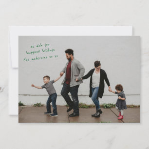 Full Bleed Photo with Modern Design Holiday Card