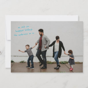 Full Bleed Photo with Modern Design Holiday Card