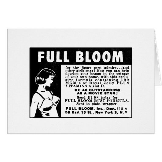 Full Bloom - Breast Enhancing Vitamins Cards (Front Horizontal)
