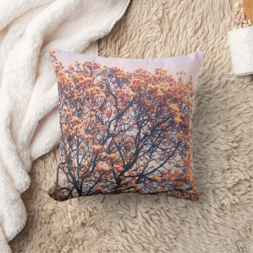 Full bloom Magnolia Tree  Throw Pillow