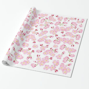 Full bloom pink sakura (Cherry blossom) pattern Wrapping Paper