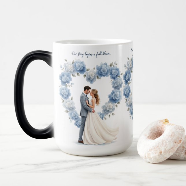 Full Bloom Wedding Hydrangea Mug (With Donut)
