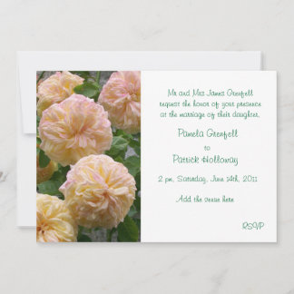 Full-blown Roses Wedding Invitation