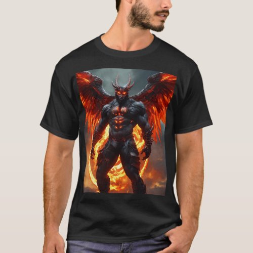 Full body huge muscular evil futuristic black  T_Shirt