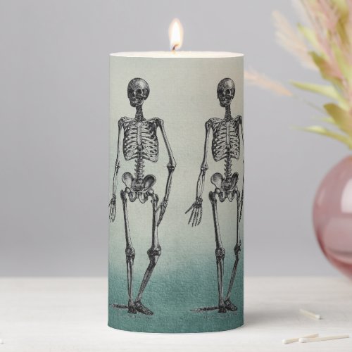Full Body Skeleton Halloween Witchcraft Vibe Pillar Candle